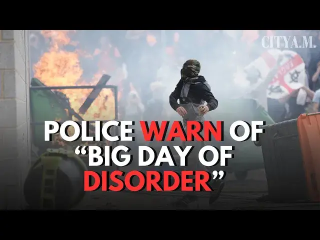 'Video thumbnail for UK riots: London Mayor Sadiq Khan warns far-right protest 'will not be tolerated''