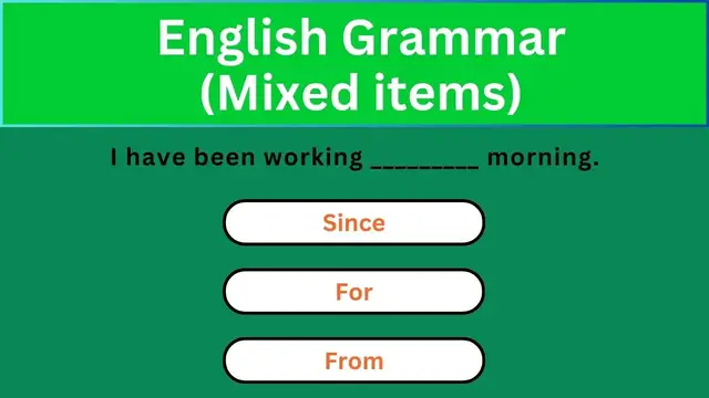 'Video thumbnail for English Grammar Practice || English Grammar (Mixed items) Part 1 || English Grammar Test'