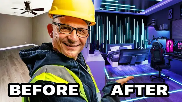 'Video thumbnail for frenchiefries: dream gaming bedroom transformation! diy room makeover, led lights & tech setup'