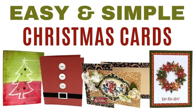 'Video thumbnail for Last Minute Easy and Simple DIY Christmas Card Designs'