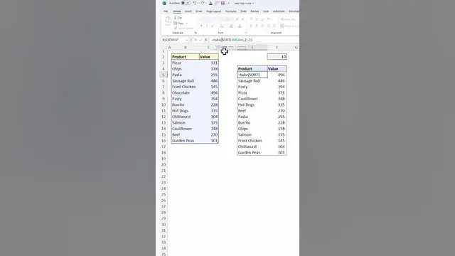 'Video thumbnail for EASIEST Top 10 List in Excel | DYNAMIC and Interactive'