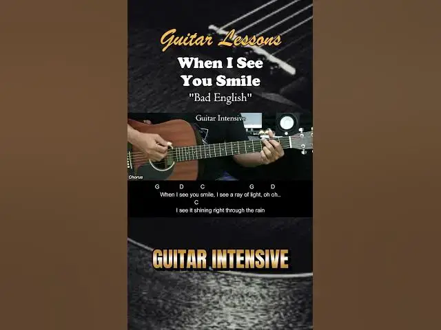 'Video thumbnail for When I See You Smile - Bad English | EASY Guitar Tutorial - Chords - Guitar Lessons #guitarhowto'