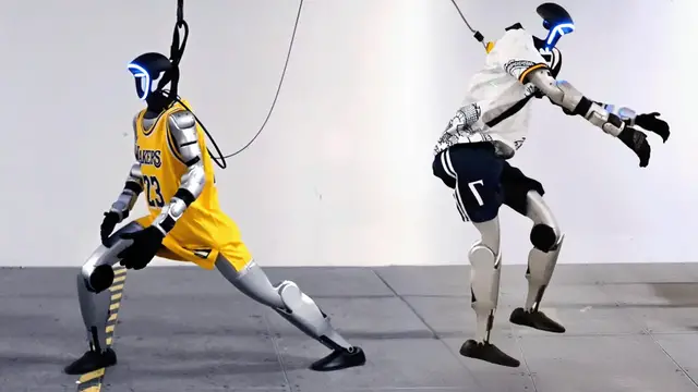'Video thumbnail for Humanoid robots are learning to move like real athletes'