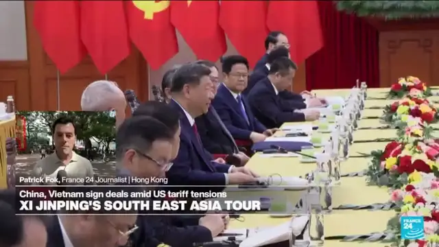 'Video thumbnail for Chinese Xi Jinping urges Vietnam to resist unilateral Trump’s tariff bullying'