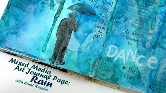'Video thumbnail for Mixed Media Art Journal Page: Rain'