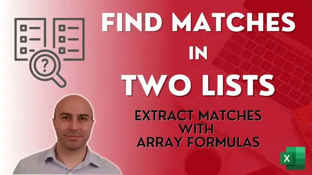 'Video thumbnail for Find Matches in Two Lists (Extract Matches AUTOMATICALLY) 🔍🪄'