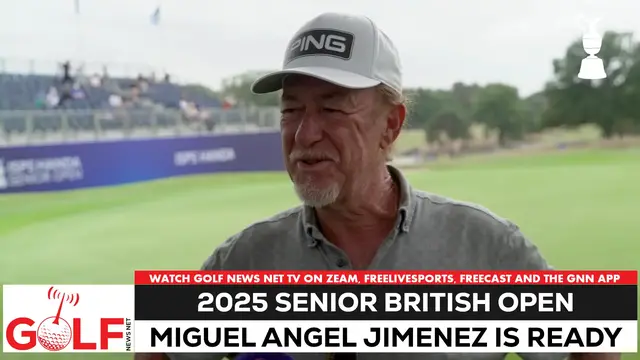 'Video thumbnail for Miguel Angel Jimenez ready for 2025 Senior British Open'