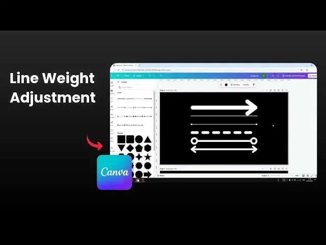 'Video thumbnail for How to Change the Weight of a Line in Canva'