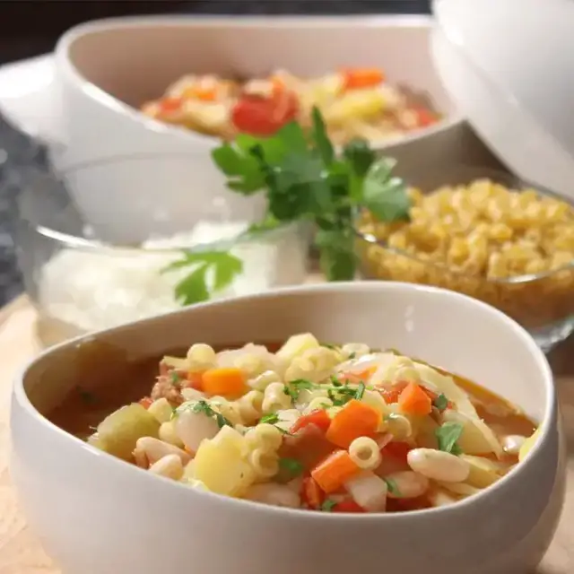 'Video thumbnail for Classic Minestrone Soup Recipe | Hearty Italian Vegetable Soup'