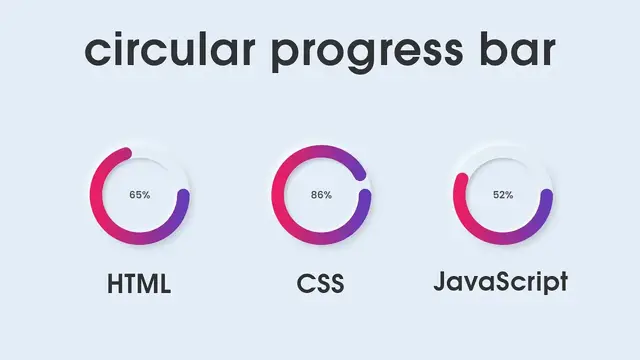 'Video thumbnail for How To Make Circular Progress Bar Using HTML CSS JavaScript _ Neomorphism Progress Bar'