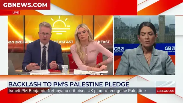 'Video thumbnail for Recognising Palestine 'without a plan' is a 'very serious issue', Priti Patel says'
