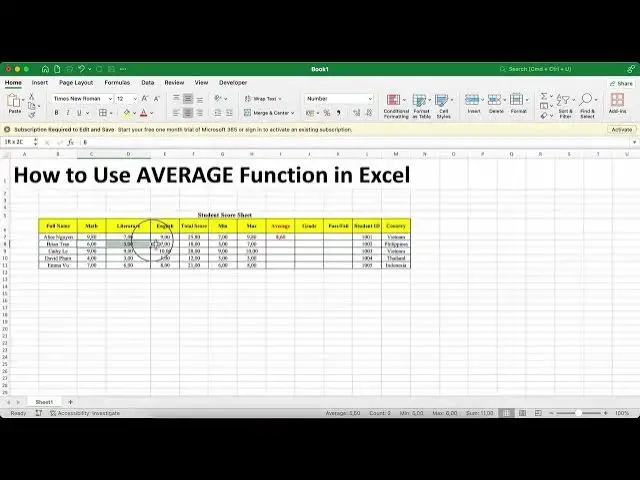 'Video thumbnail for Excel 365: Cách sử dụng hàm AVERAGE trong Excel'