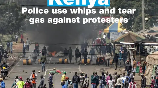 'Video thumbnail for Kenya: Police use whips and tear gas against protesters'