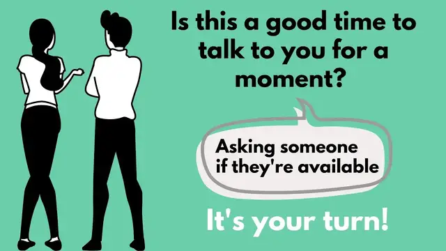'Video thumbnail for English Speaking Practice || Asking someone if they are available || Pre-intermediate Level'