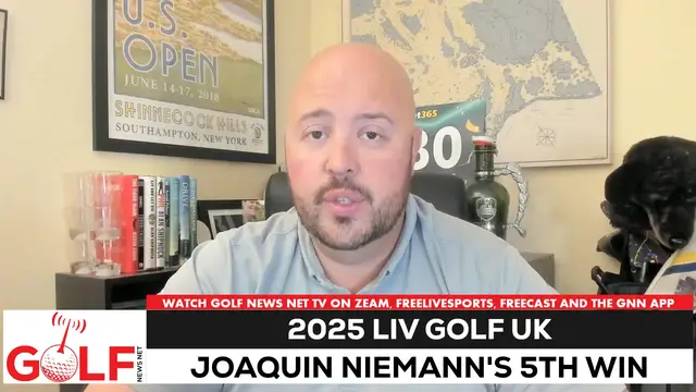 'Video thumbnail for Joaquin Niemann wins LIV Golf UK for fifth win in 11 events'