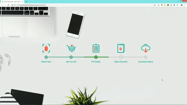 'Video thumbnail for Create Step Progress Bar Using HTML And CSS _ HTML And CSS Tutorials For Beginners'