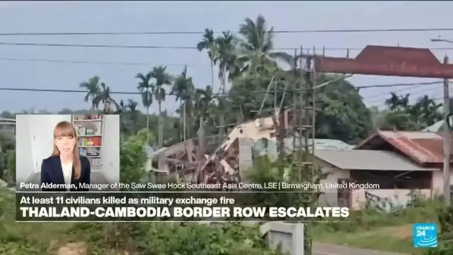 'Video thumbnail for Thailand-Cambodia border crisis traces roots 'to pre-colonial Southeast Asia"'