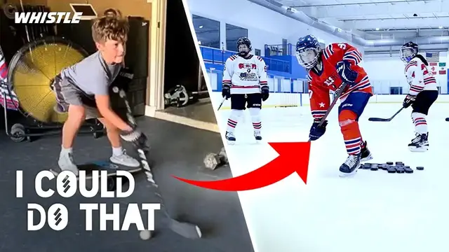 'Video thumbnail for 12-Year-Old Hockey PRODIGY vs. NHL All-Star Skills Challenge!'