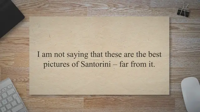 'Video thumbnail for Which are my favourite Santorini pictures?'