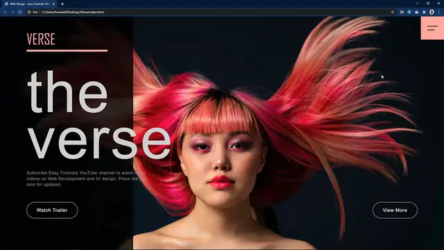 'Video thumbnail for How To Make A Website Header Using HTML And CSS Step By Step Tutorial'