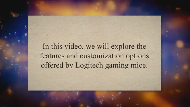 'Video thumbnail for Mastering Your Logitech Gaming Mouse: Unleash Precision and Efficiency with Customization and Advanced Features'