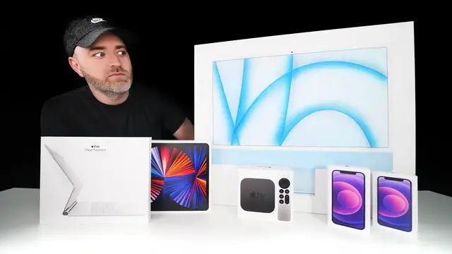 'Video thumbnail for HUGE Apple Unboxing Extravaganza 2021'