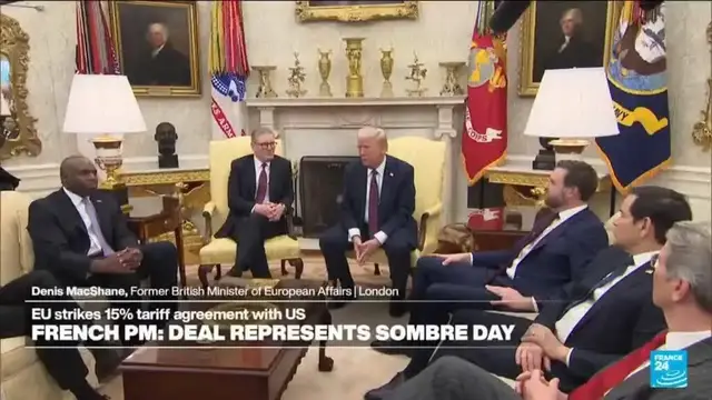 'Video thumbnail for Trump levying tariffs worldwide to provide 'revenue for massive tax cuts & cuts in social services''