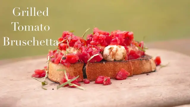 'Video thumbnail for Grilled Tomato Bruschetta'