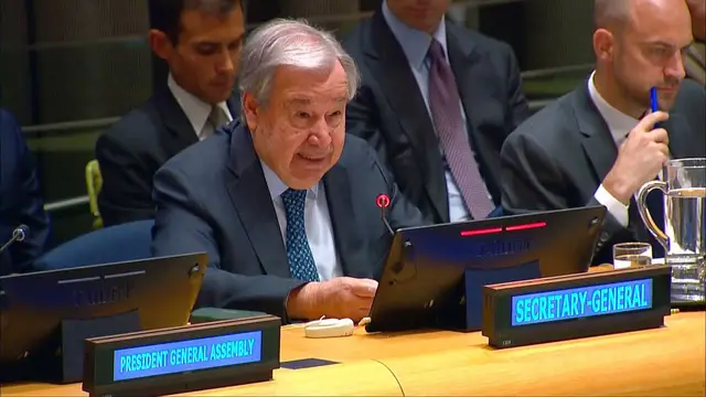 'Video thumbnail for ‘Nothing can justify the obliteration of Gaza’: UN chief'