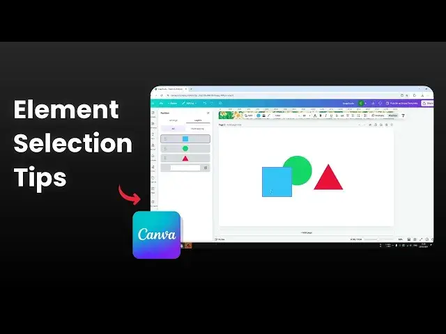 'Video thumbnail for How to Select an Element Behind Another Element in Canva'