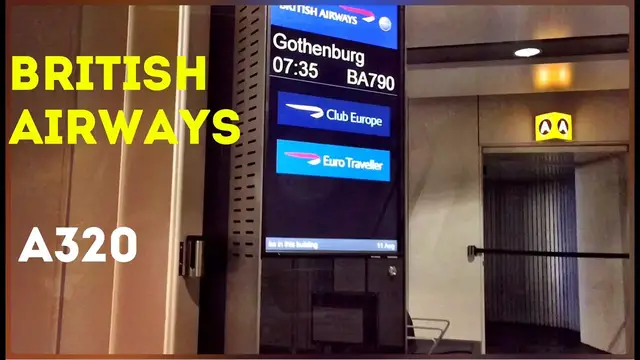 'Video thumbnail for British Airways A320 Euro Traveller - London Heathrow to Gothenburg'