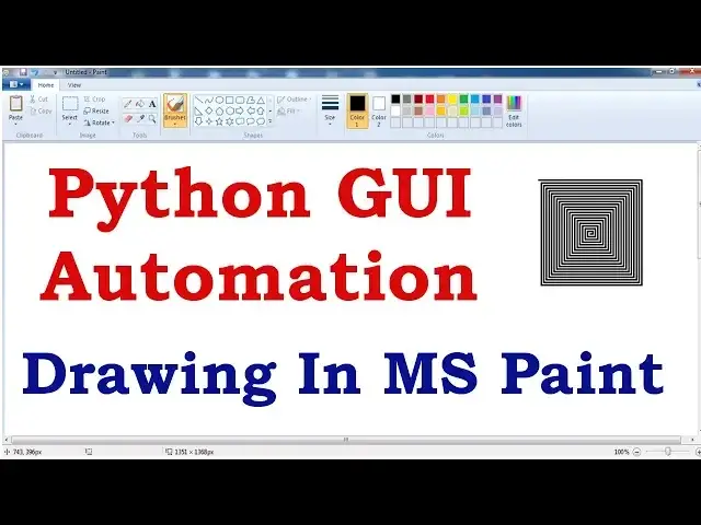'Video thumbnail for Python GUI Automation | Drawing Automatically In Paint Application'