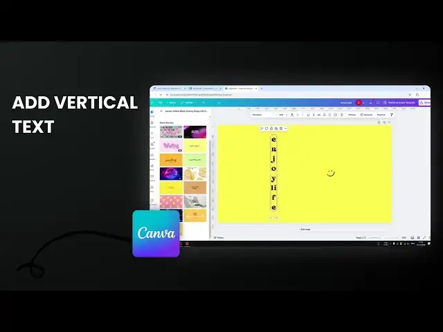 'Video thumbnail for How to Create Vertical Text in Canva'