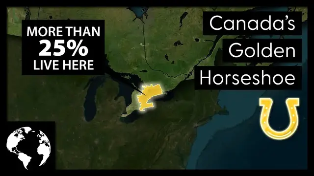 'Video thumbnail for Why So Many Canadians Live In This Tiny Area: The Golden Horseshoe'