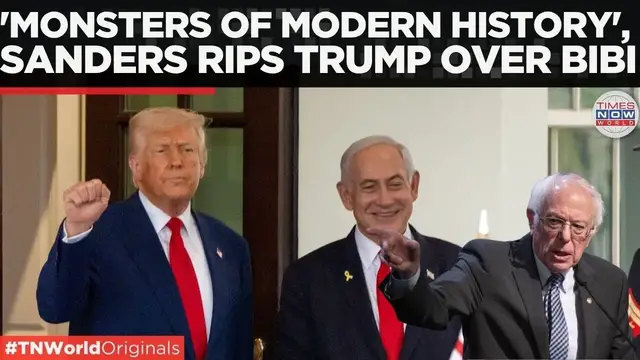 'Video thumbnail for WATCH: 'Welcome to the White House, War Criminal!', Sanders Torches Trump | Times Now World'