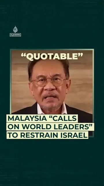 'Video thumbnail for Malaysia “calls on world leaders” to restrain Israel'