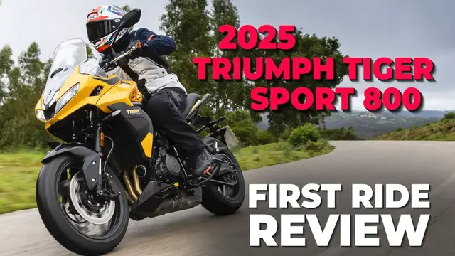 'Video thumbnail for 2025 Triumph Tiger Sport 800 First Ride Review'