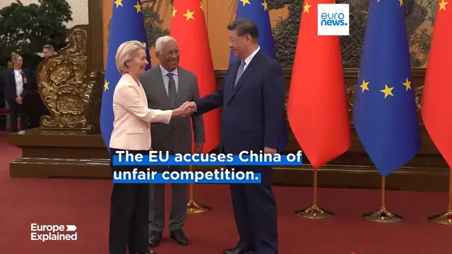 'Video thumbnail for EU hails progress on China's rare earth curbs but insists trade be rebalanced'