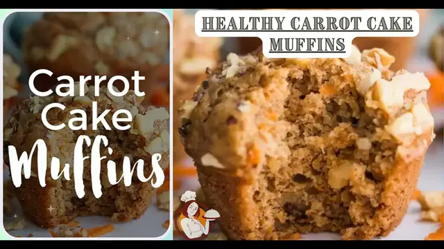 'Video thumbnail for Healthy Carrot Cake Muffins'