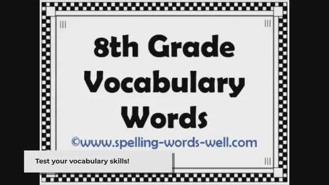 'Video thumbnail for 8th Grade Vocabulary Word Quiz: Test Your Knowledge!'