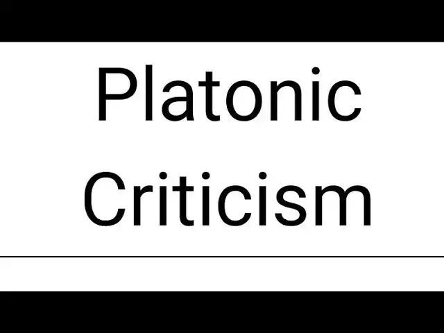 'Video thumbnail for Platonic Criticism'
