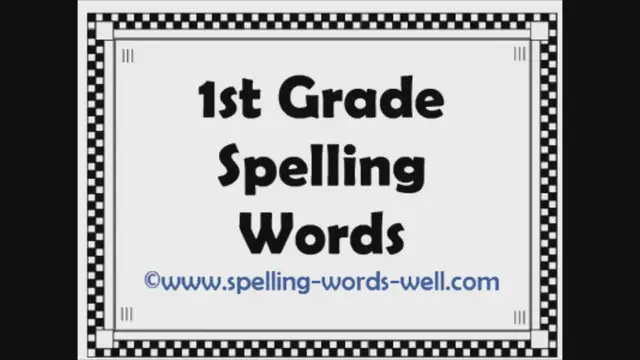 'Video thumbnail for Fun 1st Grade Spelling Words With Pictures and Sentences'