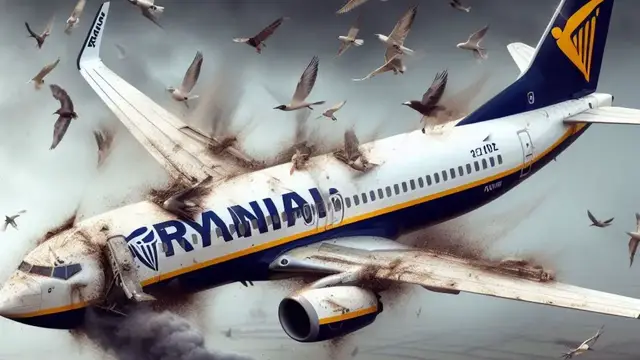'Video thumbnail for Ryanair Flight 4102, Story of Bird Strike During Landing'