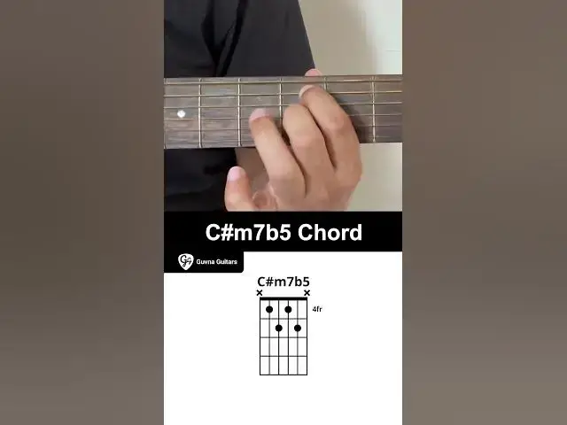 'Video thumbnail for How To Play The C#m7b5 Chord On Guitar - Guvna Guitars'