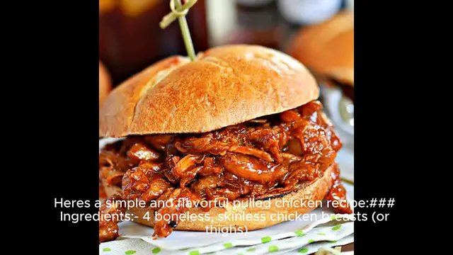 'Video thumbnail for pulled chicken recipe'