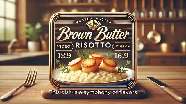 'Video thumbnail for Brown Butter Scallop Risotto'