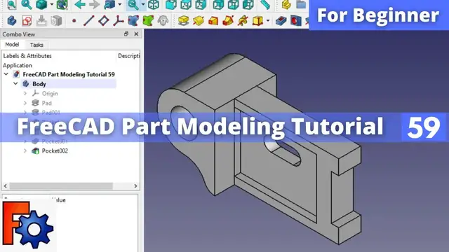 'Video thumbnail for FreeCAD Part Modeling Tutorial 59 | FreeCAD Tutorial | FreeCAD Part Design | Mechnexus |'