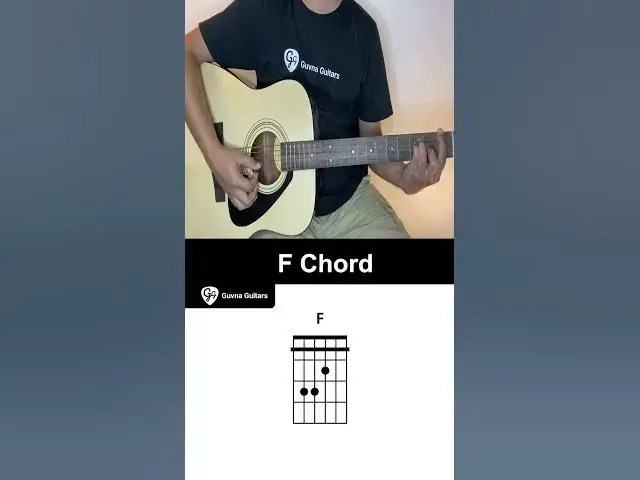 'Video thumbnail for How To Play The F Chord On Guitar - Guvna Guitars'