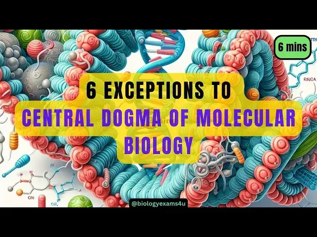 'Video thumbnail for 6 Exceptions to Central Dogma of Molecular Biology|| Beyond Central Dogma'