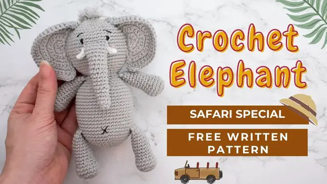 'Video thumbnail for Amigurumi Elephant | Crochet Free Pattern - Safari Animals crochet'